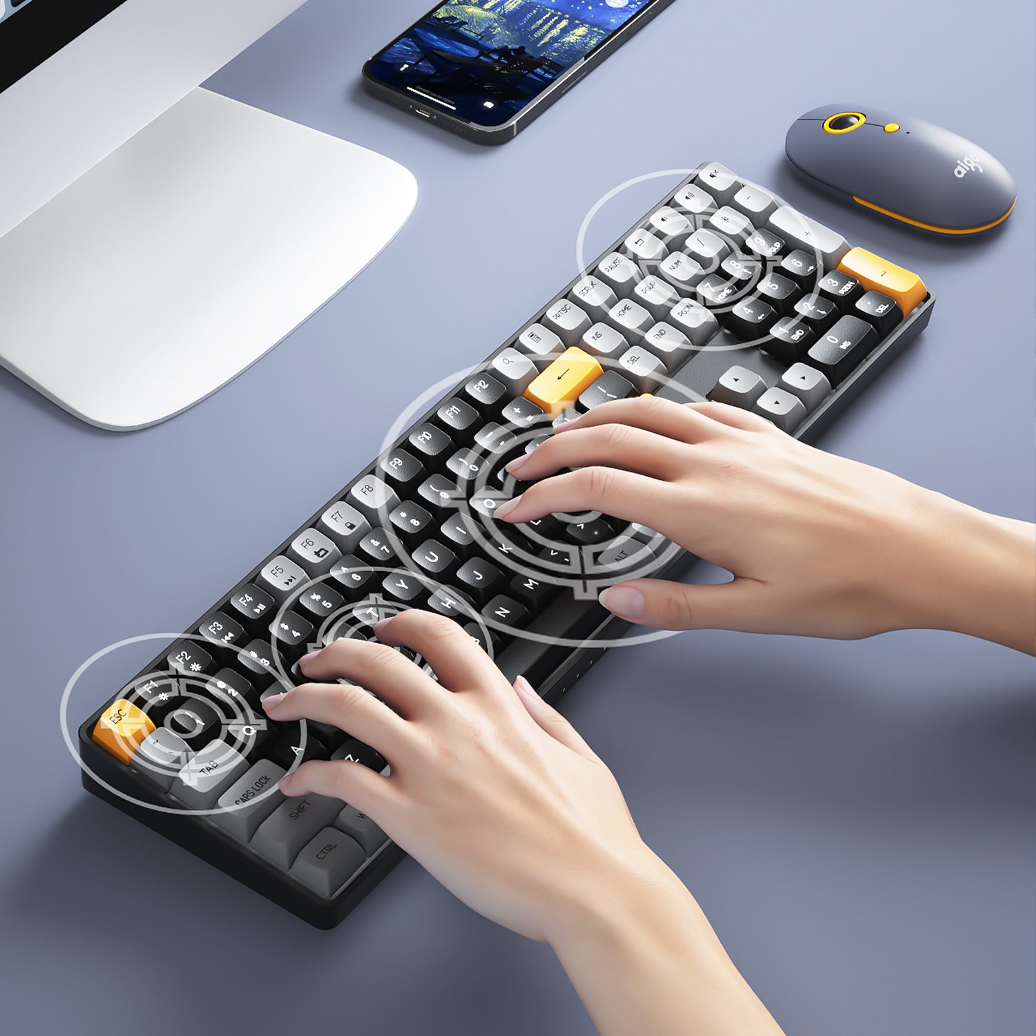 darkFlash 2.4G High cost performance gaming office mechanical keyboard