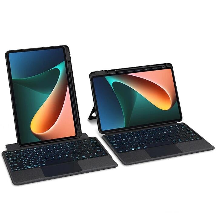 Magic Keyboard Case For Xiaomi Pad 5 6 Tablet Mi Pad 5 6 Pro for Redmi Pad SE 11 Inch Tablet Cover Spanish Arabic Keyboard