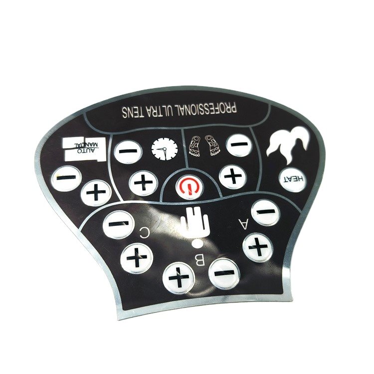 Custom membrane switch panel with mirror silver ink for household appliance