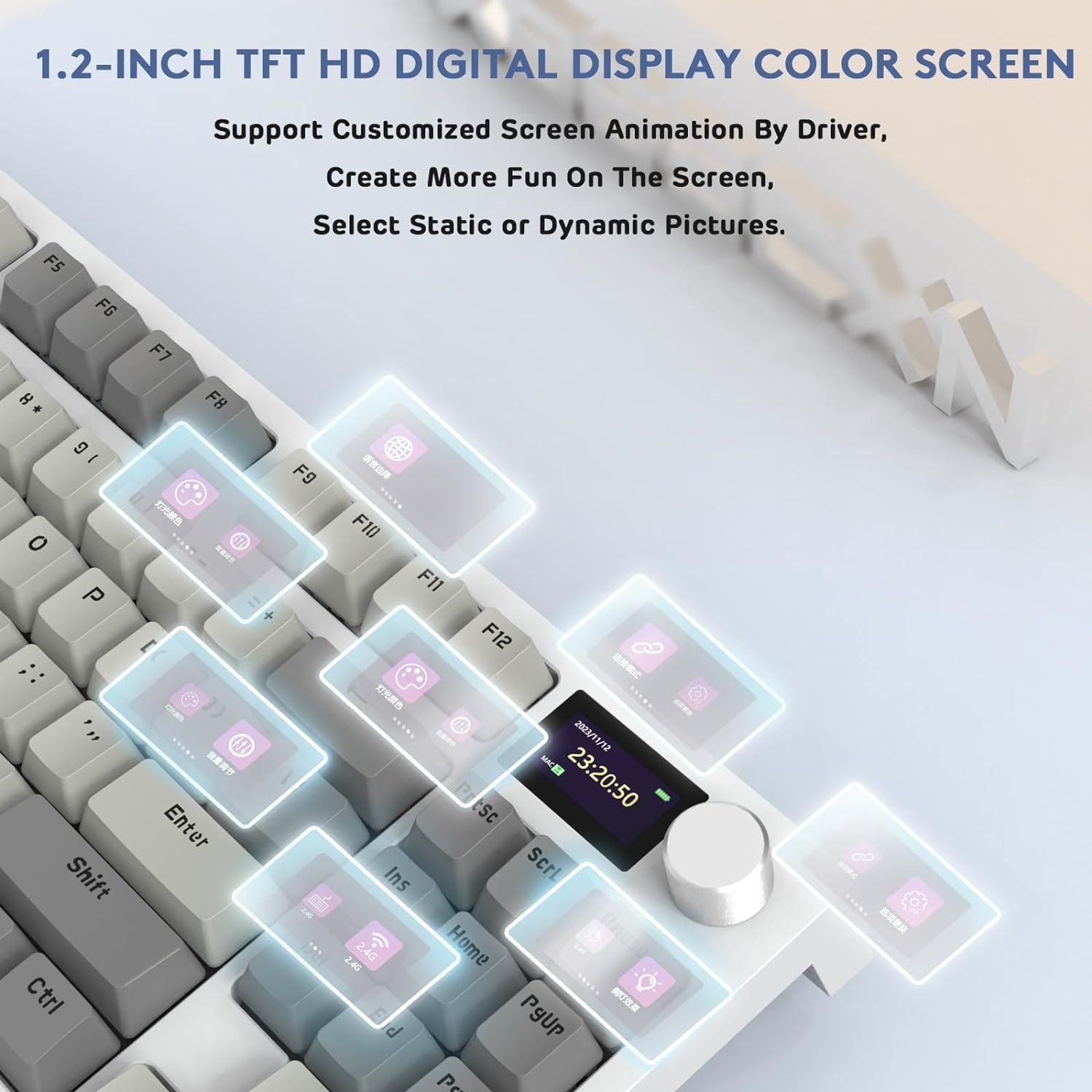 ATTACK SHARK RK86 RGB Triple Mod Hot Swappable Gaming Keyboard
