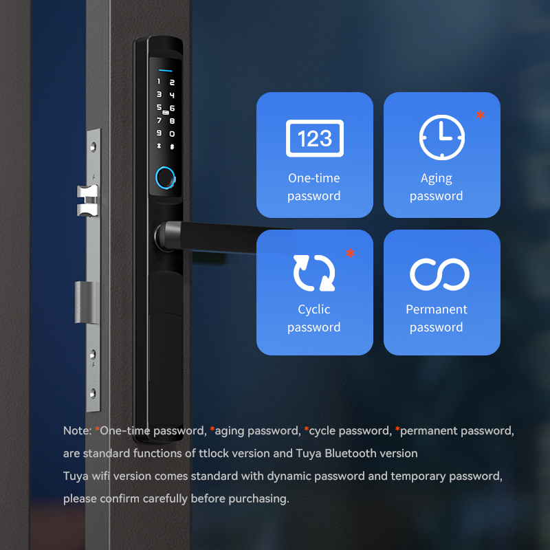 Modern Waterproof Outdoor Smart Lock For Glass Doors Digital Sliding Smart Home Door Lock
