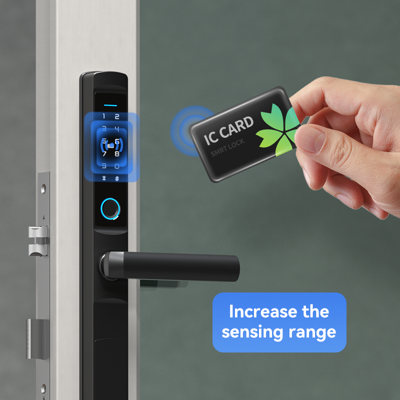 Modern Waterproof Outdoor Smart Lock For Glass Doors Digital Sliding Smart Home Door Lock