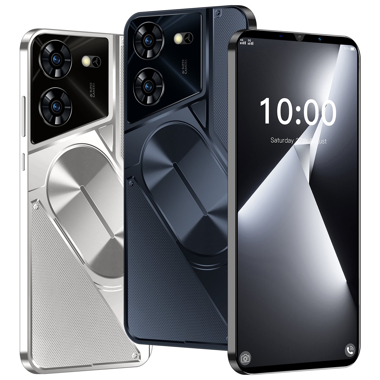 HSDF Pova 5 Pro 16GB+1TB phones 5G Android 14 Snapdragon 8 gen3 6.8 inch HD Screen Dual SIM Deca Core mobile phone