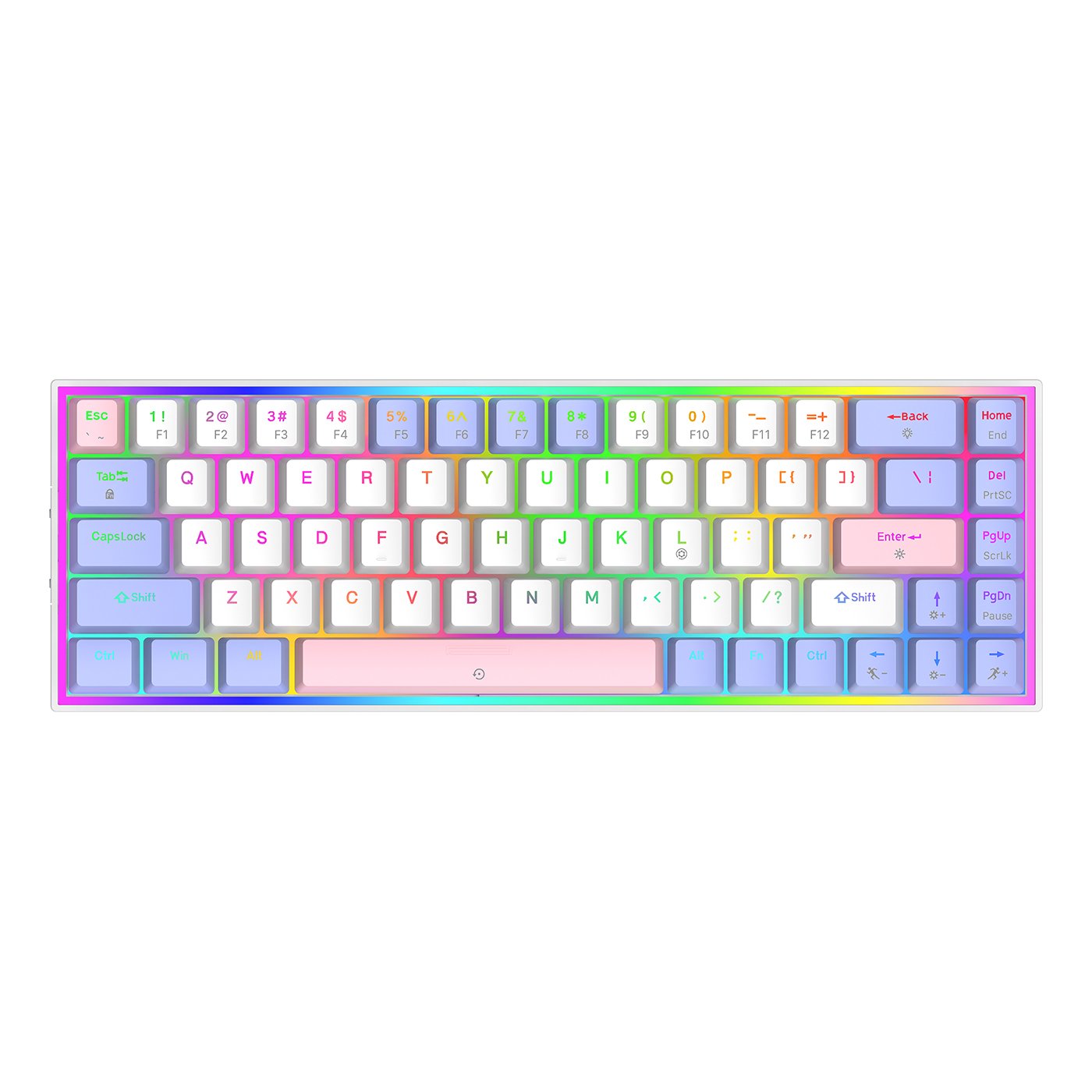RK61 Hot Swap Red Switch Wired 65% Mechanical Gaming Keyboard Backlit 68 Keys Compact Gamer Gaming Keyboard Wireless