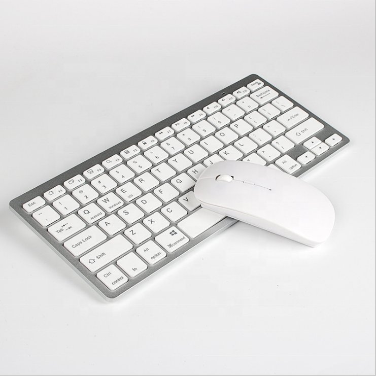 Ultra Thin Bluetooth Keyboard and Mouse Combos Fashion Multimedia BT Wireless Keyboard for IPad iPhone tablet pc comouters