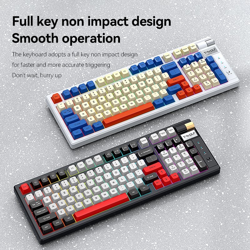 Customized shaft keyboard T70 Hot swappable sleeve mechanical keyboard multimedia knob three mode wireless keyboard for gamer
