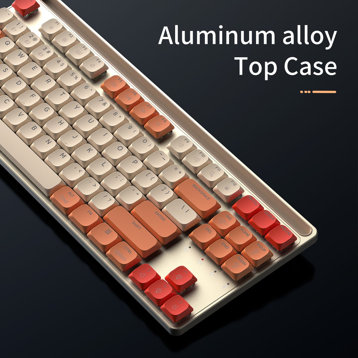 Mechanical keyboard Brown Switch Gaming Keyboard TKL Style 2.4G BT Wired Backlight 1000Hz Metal Case for PC