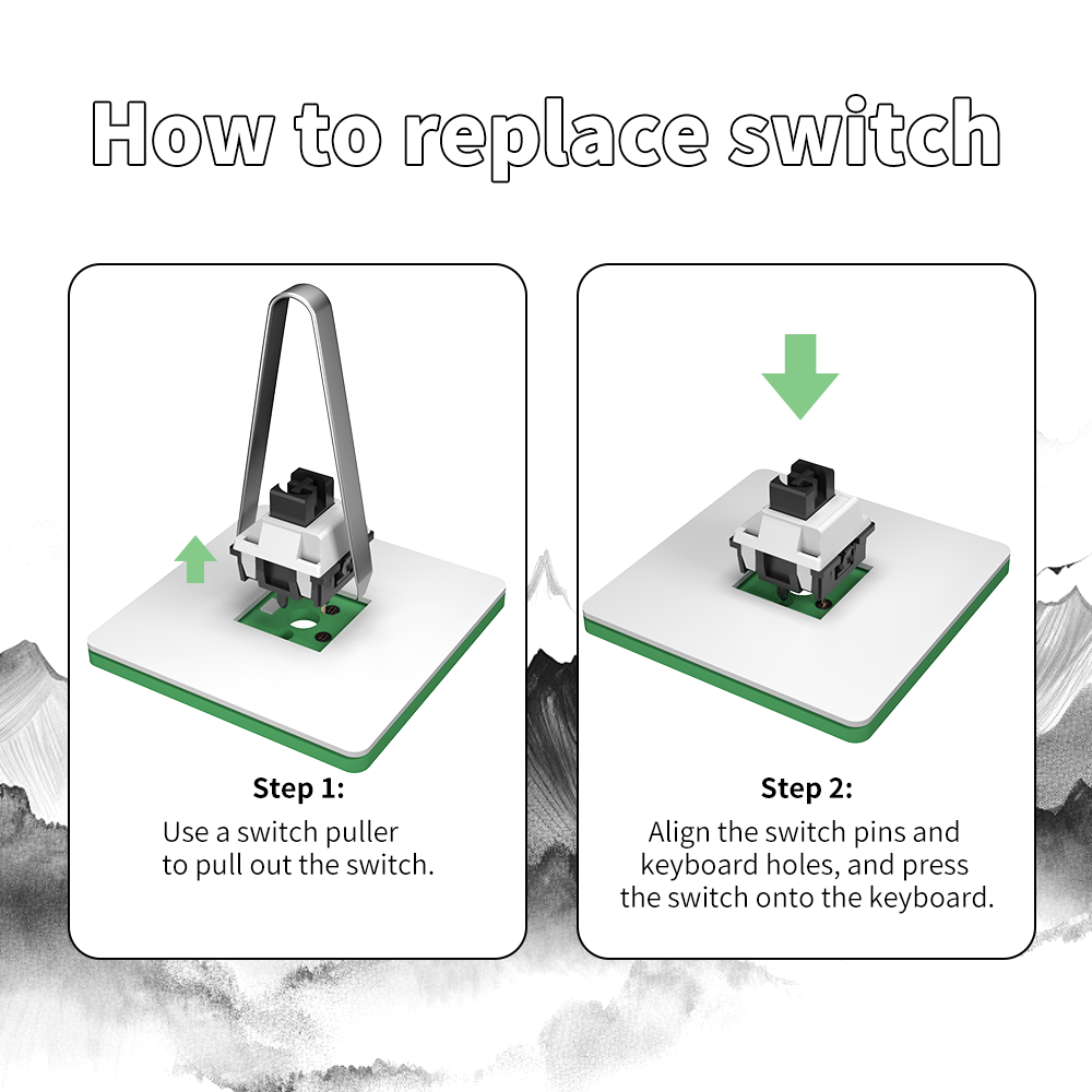 5pin Noah Silver Panda Silent Switch linear tactile switches for Mechanical Keyboard