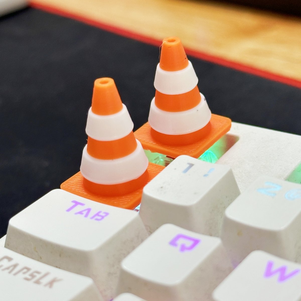 Mini Traffic Cones Road Street Signs Keycaps diy Suitable For Cherry MX Crosshair Switch Mechanical Keyboards