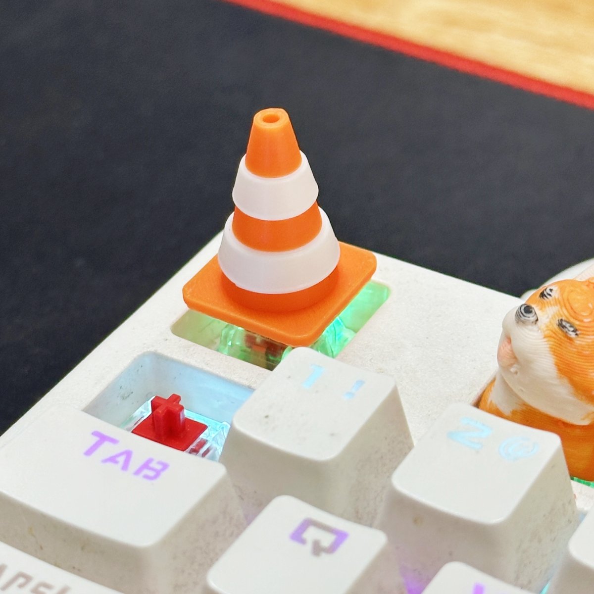Mini Traffic Cones Road Street Signs Keycaps diy Suitable For Cherry MX Crosshair Switch Mechanical Keyboards
