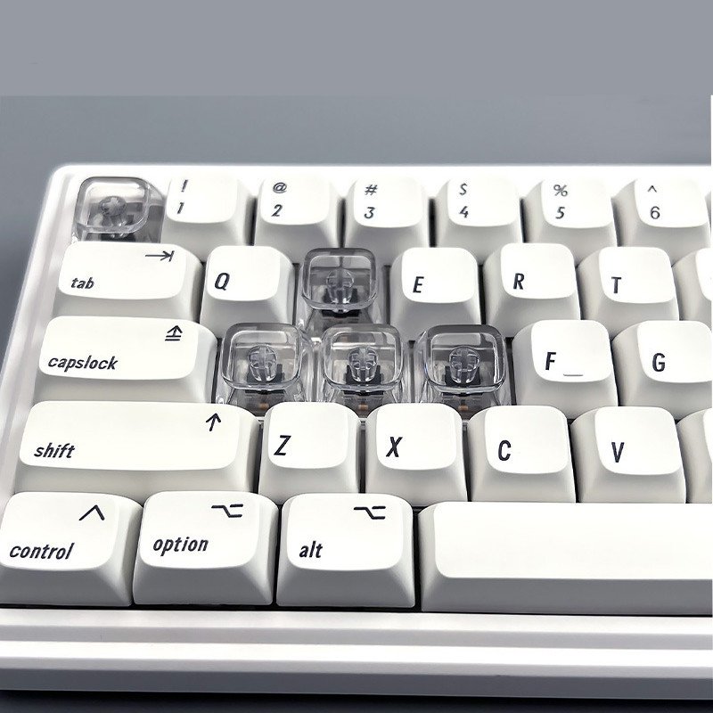 Transparent XDA Blank Keycap 1.7mm PC Material 1u/1.25u/2u/2.25u/6/25u Full Transparent Mechanical Keycap With Mx Switch