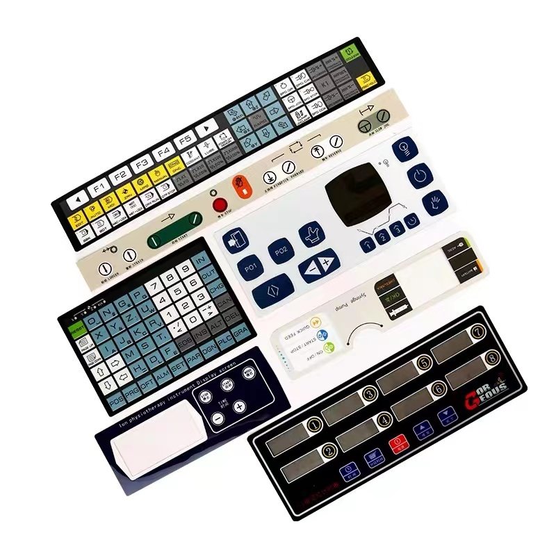 High Quality Material Polycarbonate Overlay Medical Devices Machine Cover Keyboard Sticker
