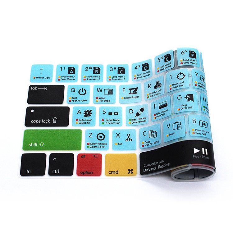 Soft silicone Shortcuts Silicone Keyboard Cover for macbook pro skin For macbook pro 13 touch bar