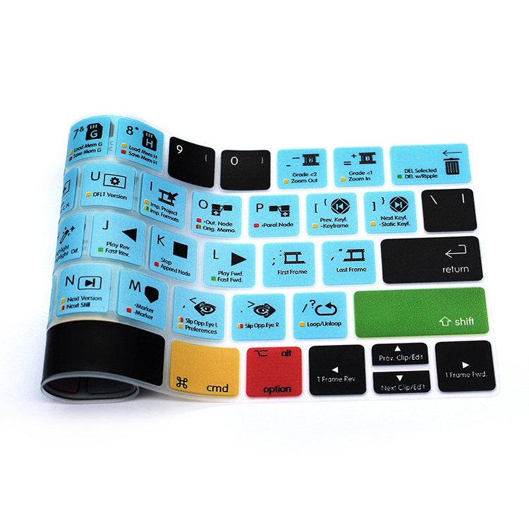 Soft silicone Shortcuts Silicone Keyboard Cover for macbook pro skin For macbook pro 13 touch bar