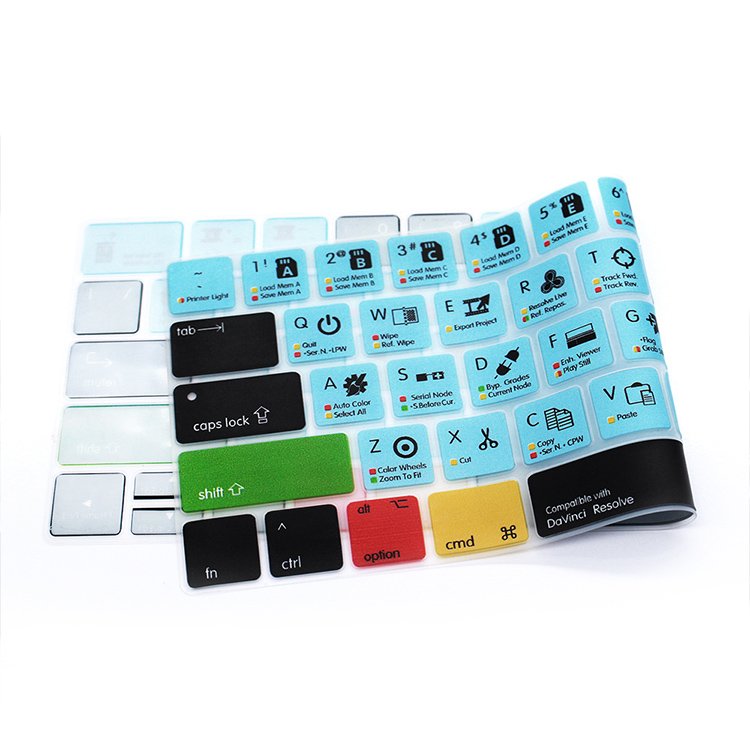 Soft silicone Shortcuts Silicone Keyboard Cover for macbook pro skin For macbook pro 13 touch bar