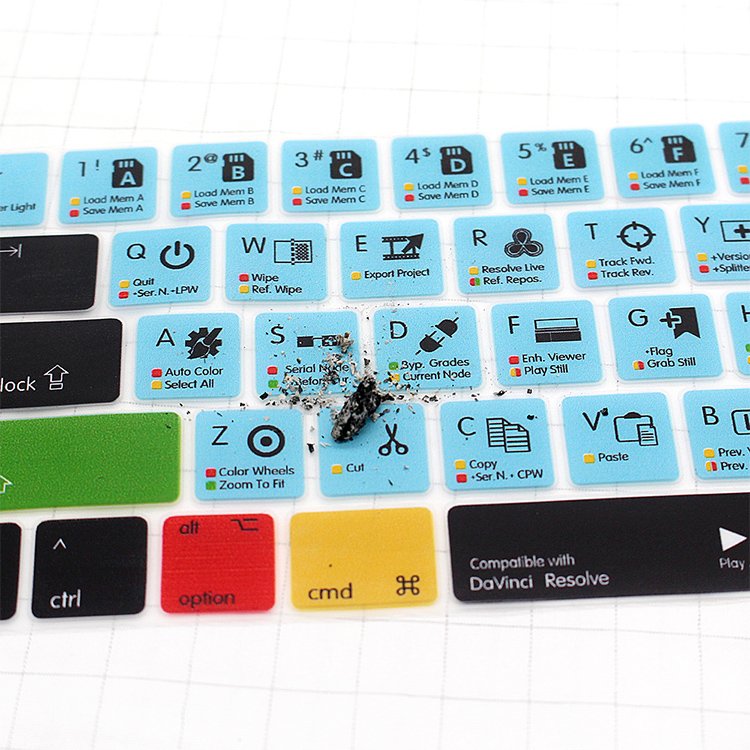 Soft silicone Shortcuts Silicone Keyboard Cover for macbook pro skin For macbook pro 13 touch bar