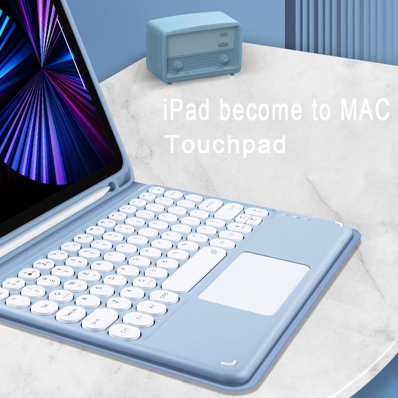 Smart keyboard case for iPad air pencil holder cover for iPad mini6 2021 keyboard case
