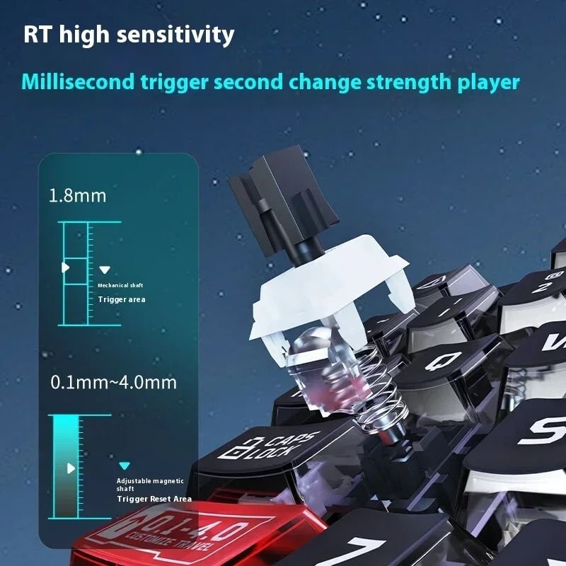 HZGAMER EK75 Wooting Keyboard Magnetic Switch Keyboard Multifunctional Knob Quick Trigger RGB Gaming Mechanical Keyboard