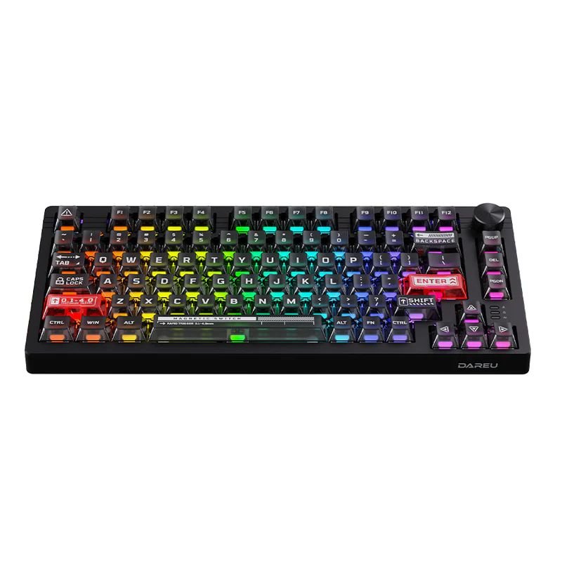 HZGAMER EK75 Wooting Keyboard Magnetic Switch Keyboard Multifunctional Knob Quick Trigger RGB Gaming Mechanical Keyboard