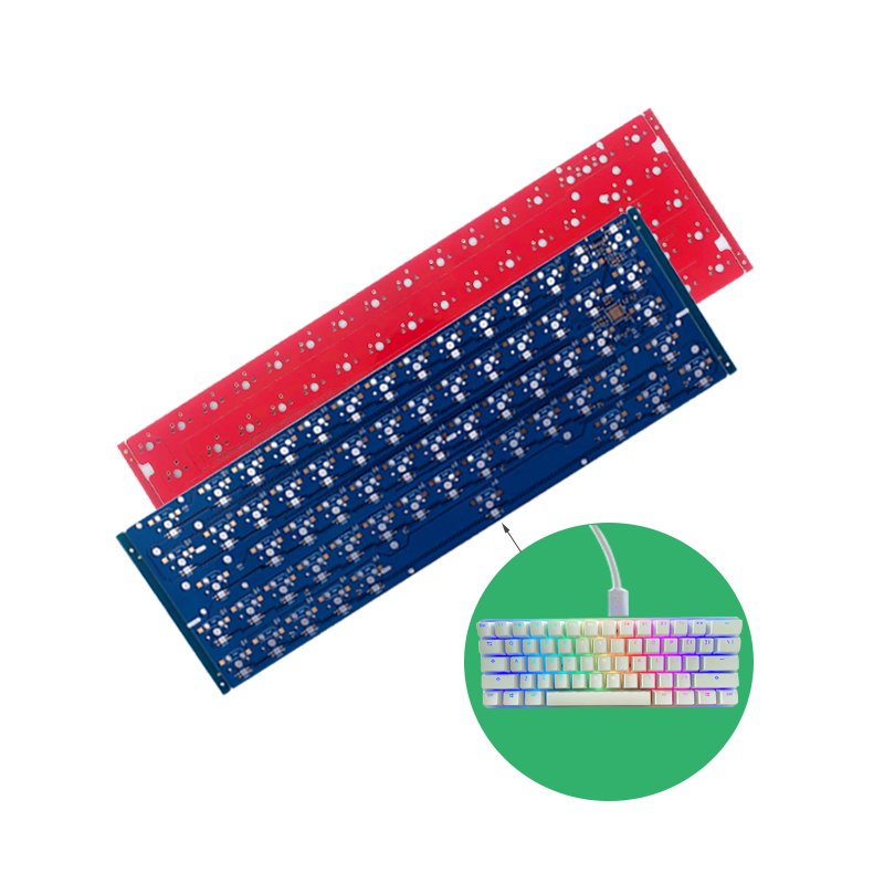 USB wired hotswap 40% 50% 60% 65% 75% Tkl 80% via qmk supported custom keyboard pcba