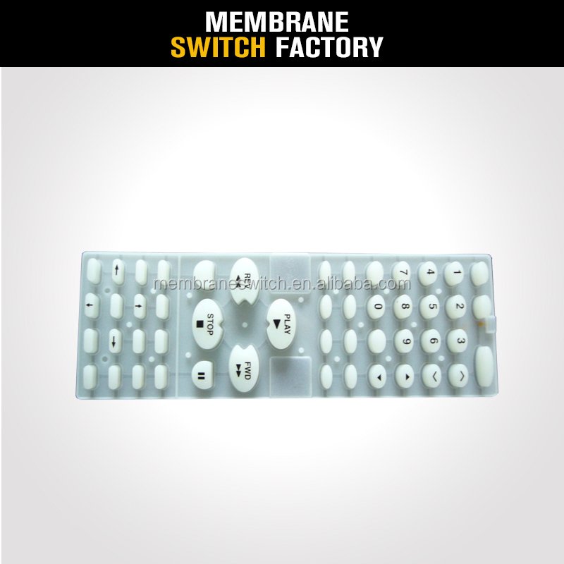 customized hign quality remote controller silicone buttons rubber keyboard
