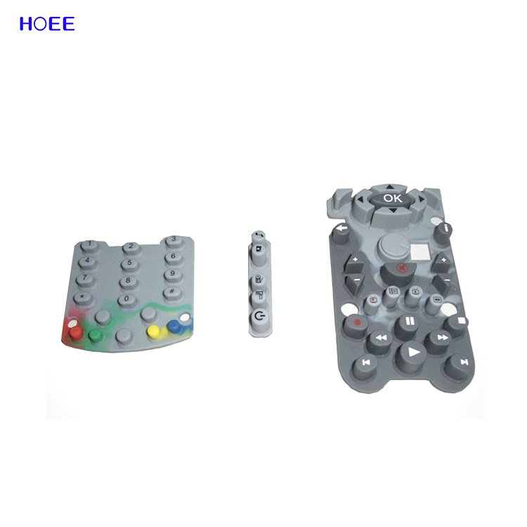 customized hign quality remote controller silicone buttons rubber keyboard