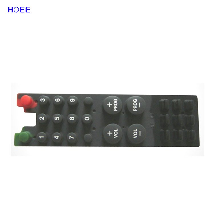 customized hign quality remote controller silicone buttons rubber keyboard