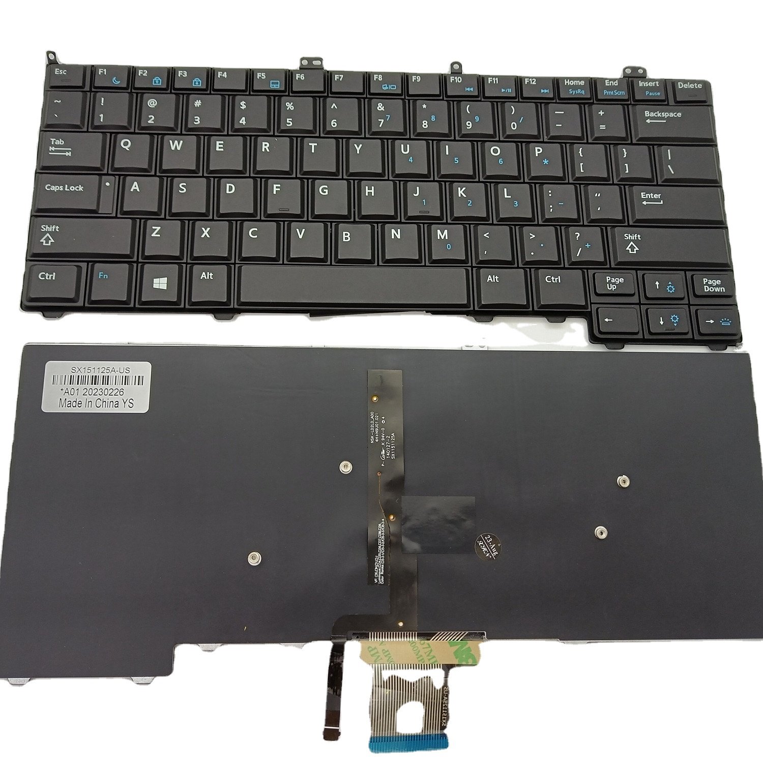 New Computer Repair Replacement Black Color Laptop Keyboard E7440 US Layout Notebook Keyboard with Backlit without Trackpointer