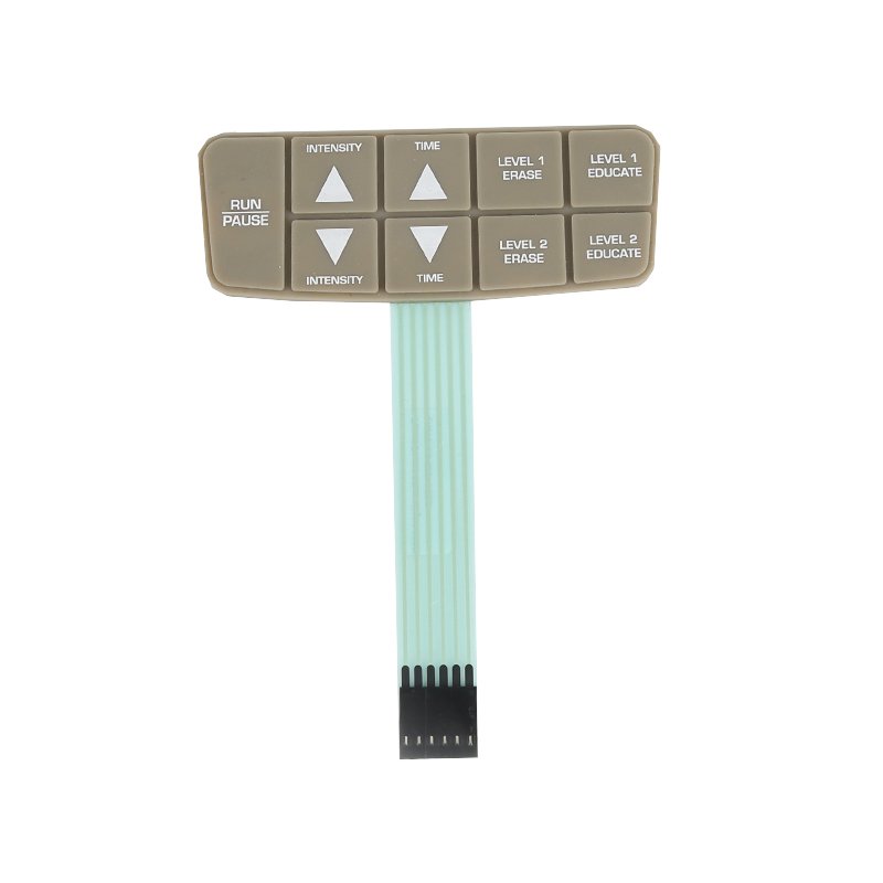 Custom Conductive metal dome buttons Silicone Rubber Keypad with flat cable