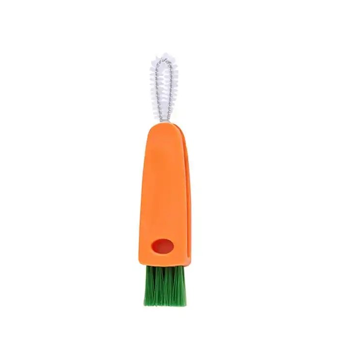 Soft And Flexible Crevice Cleaning 3 In 1 Tiny Multifunctional Feeding Bottle Detail Brush