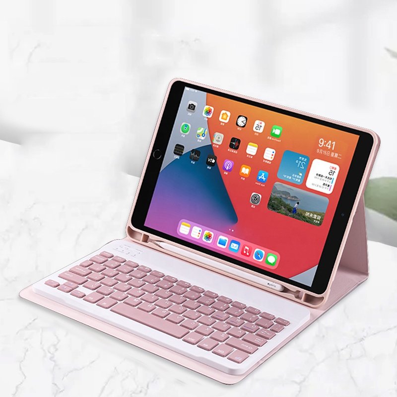 Tablet Case 10.2 10.9 TPU Leather Rechargeable Pen Slot Wireless Tablet Touch Keyboard Cover tooth for iPad Pro 2022 bt BT k