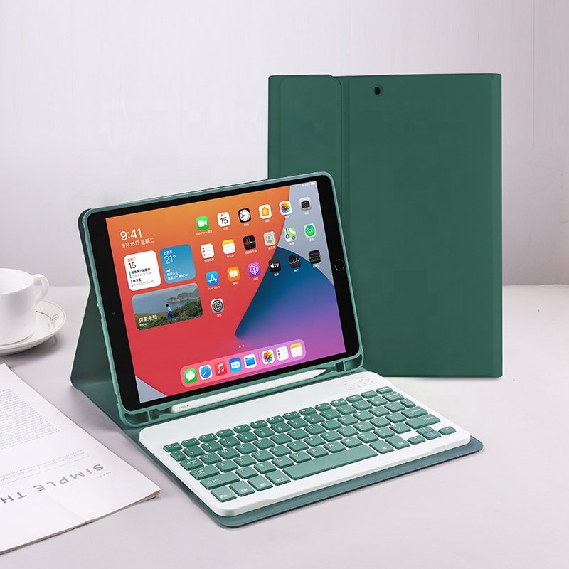 Tablet Case 10.2 10.9 TPU Leather Rechargeable Pen Slot Wireless Tablet Touch Keyboard Cover tooth for iPad Pro 2022 bt BT k