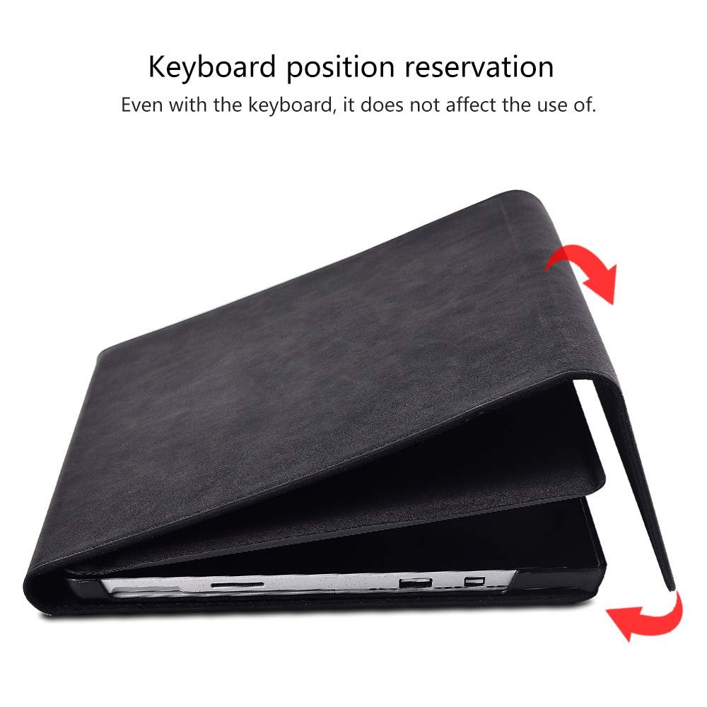 Multiple Angle Slim Light PU Leather Keyboard Case Cover for Microsoft Surface Pro X 13 inch 2021 2020 (Keyboard Not Included)