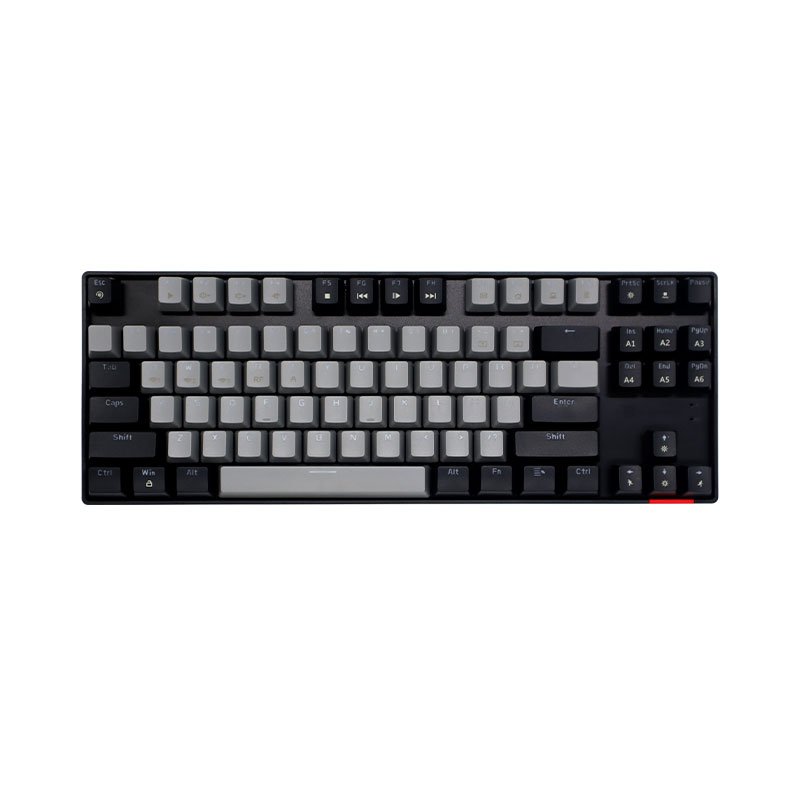 Versatile Black and Gray 87-Key Mechanical Keyboard Hot-Swappable with Bluetooth and Wired Options support customization