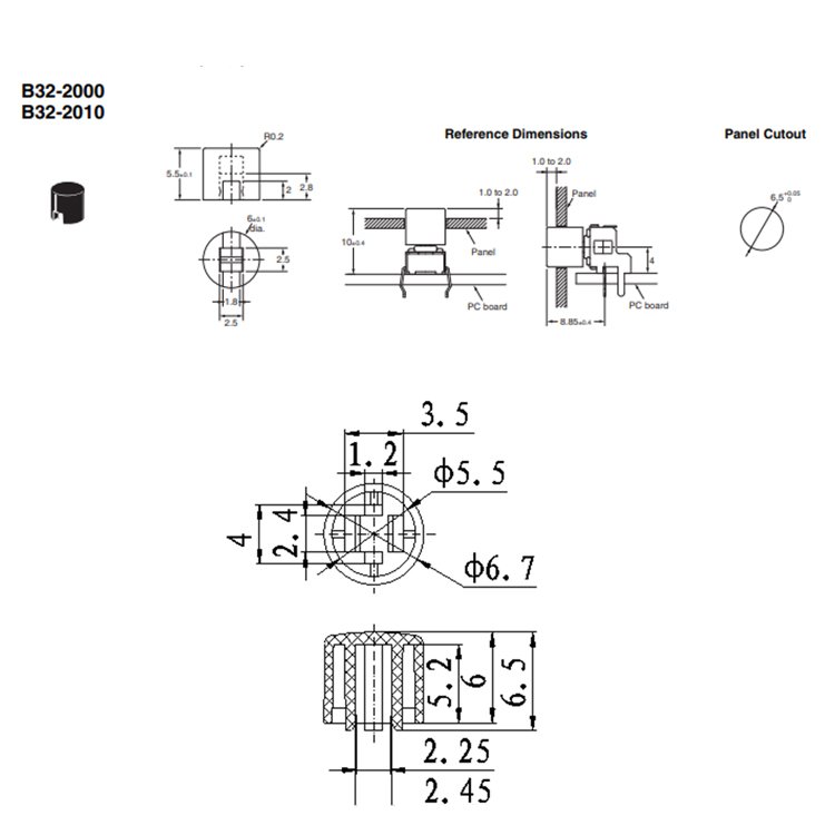 Series Tactile Tact switch Key Hat With Waterproof Push Button Tact switch Custom Button Cover