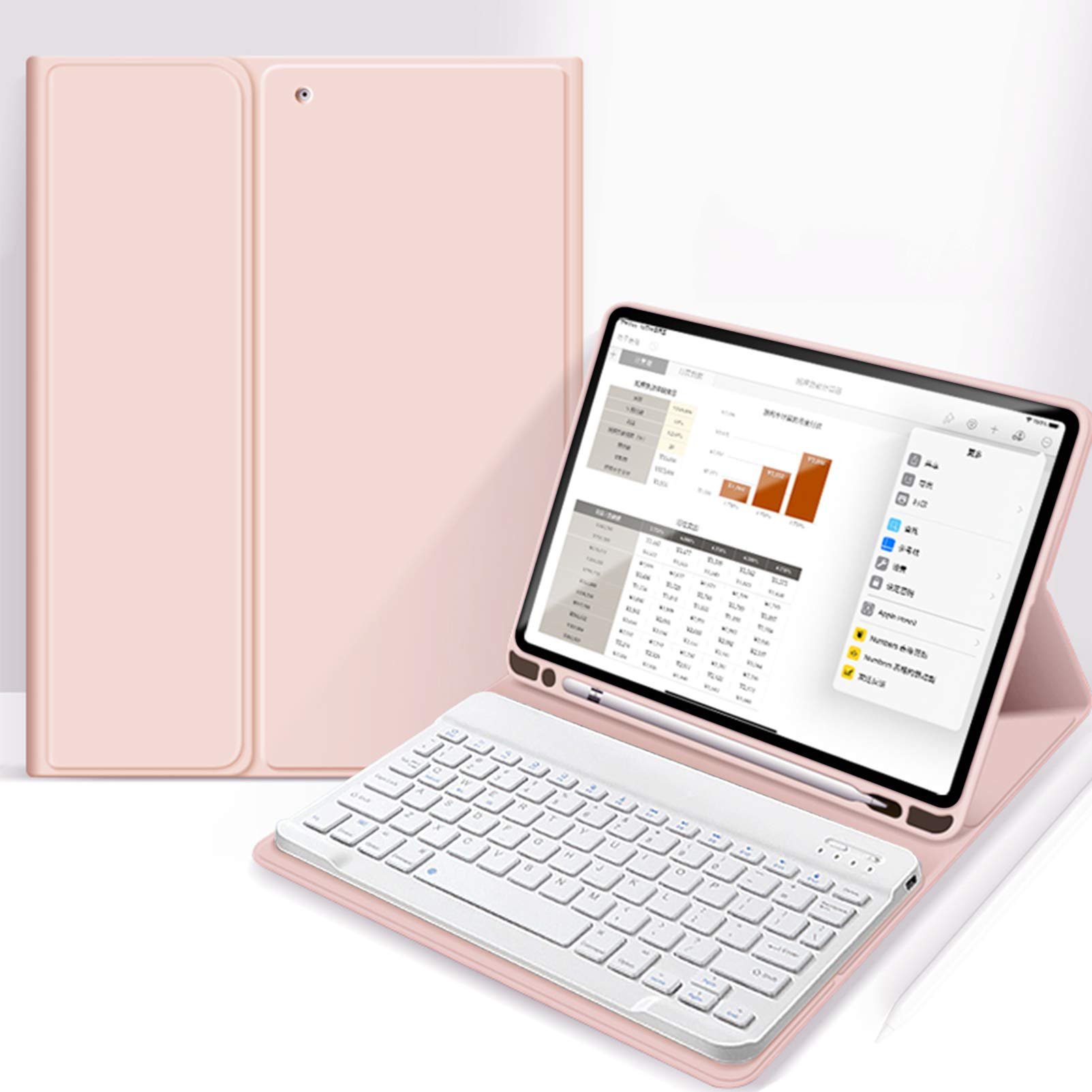 2023 AMZ Hot Products 10.2 Inch Tablet With Pencil Holder Wireless Keyboard Case For Ipad 2022 10th Gen Keyboard Cover