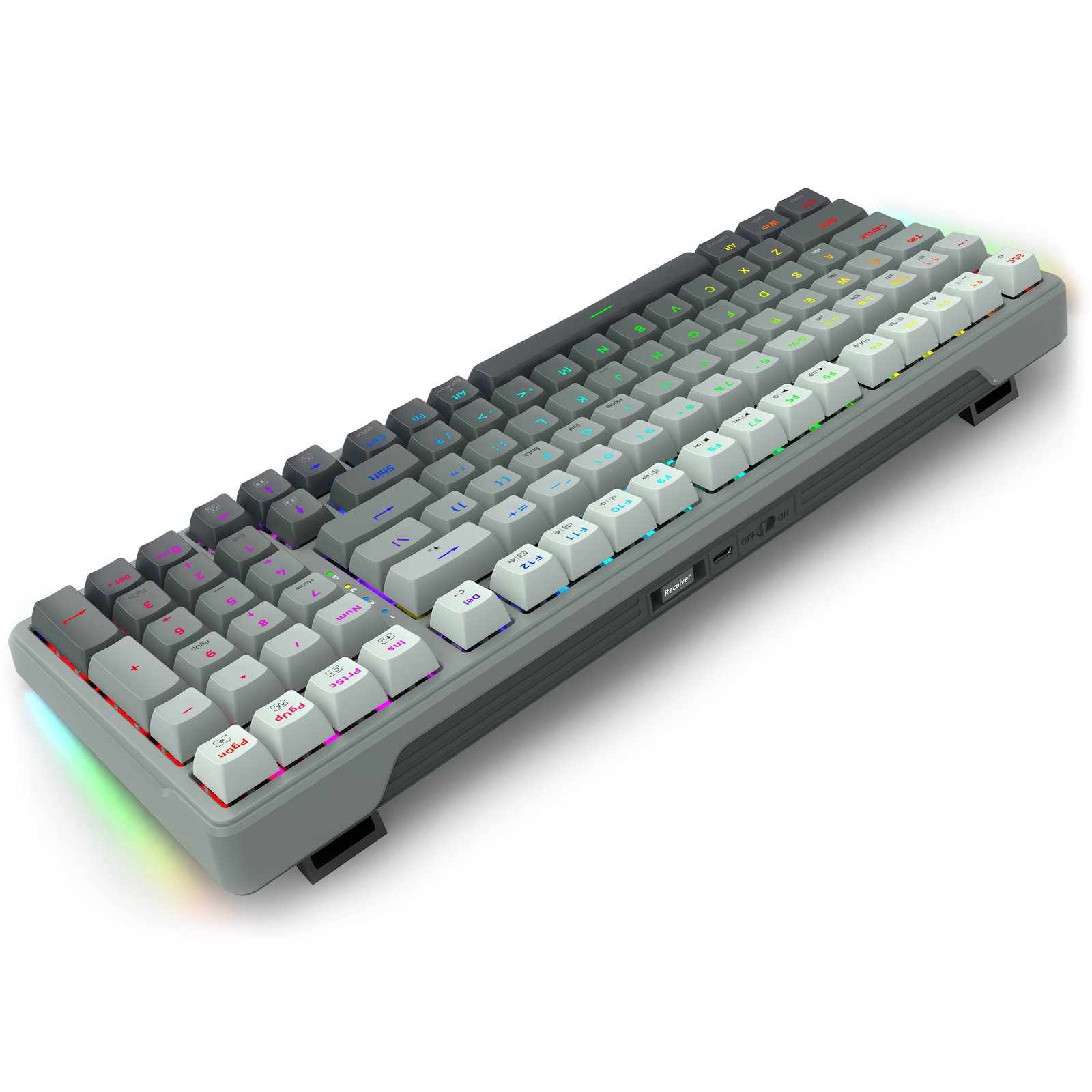 New Arrival Customized Switch 3-modes Gasket Hot Swappable RGB Backlight Wireless Mechanical Gaming Keyboard For Gamer