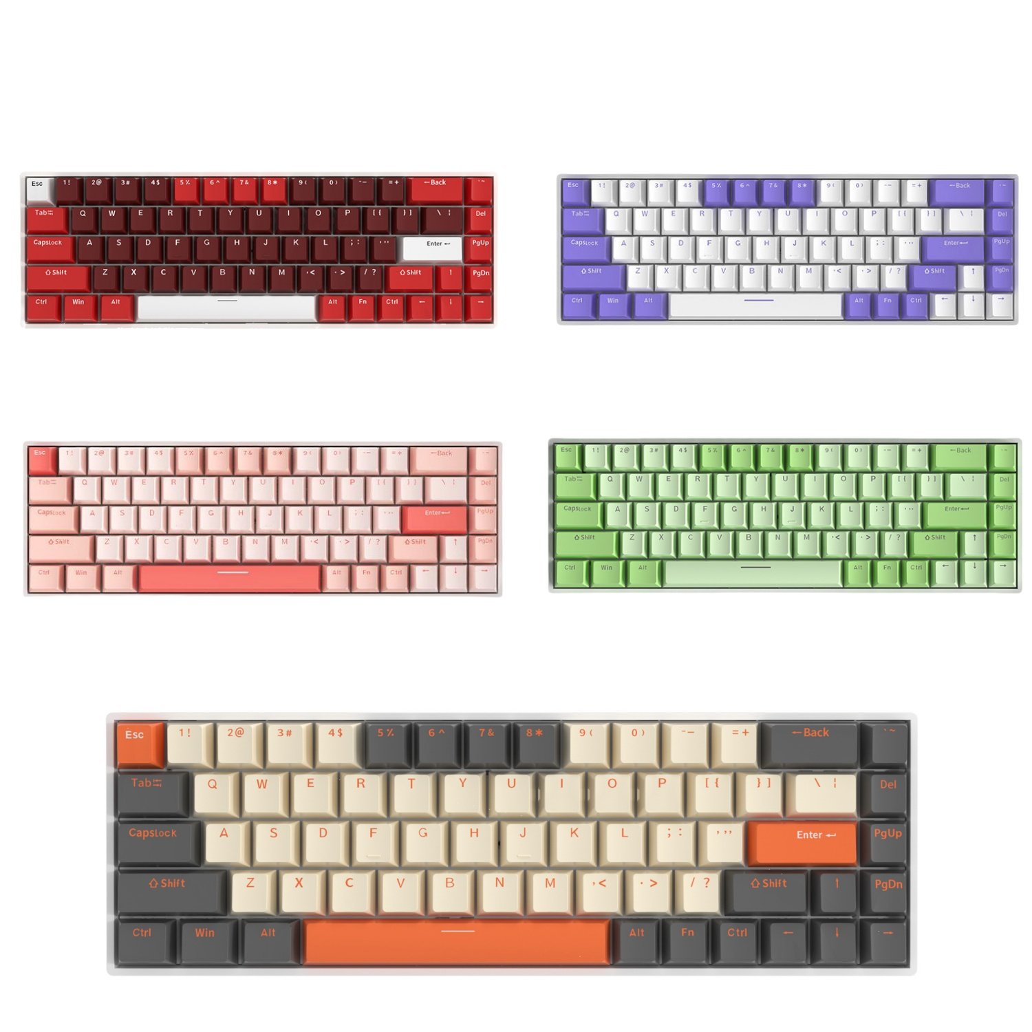 Custom Mini68 RGB Game Keyboard Three-Mode Wireless Hot Plug Switch Mechanical Keyboard for Gaming