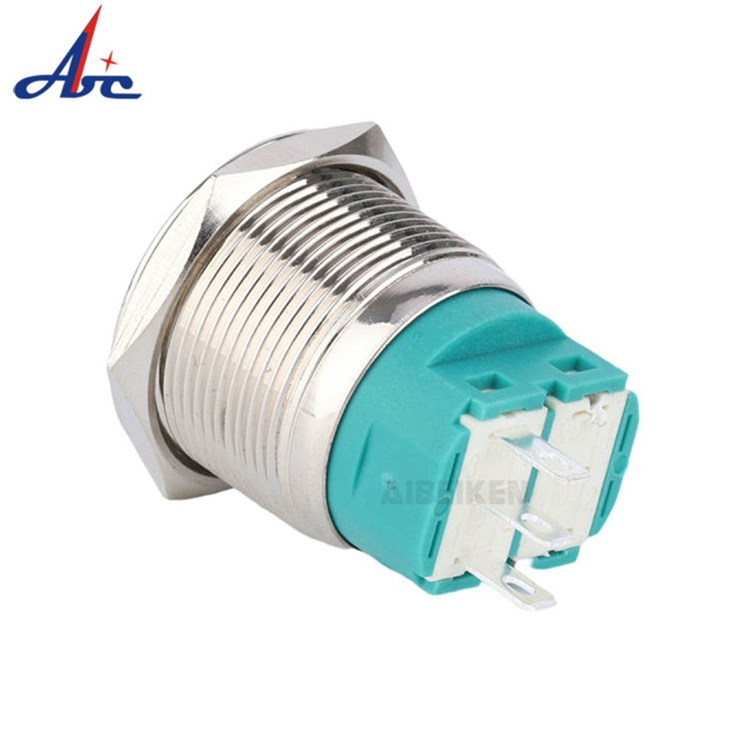Push Button Switch 22 mm Customization Stainless Steel Momentary Latching Customized Logo Symbol Waterproof IP 67 IK 08