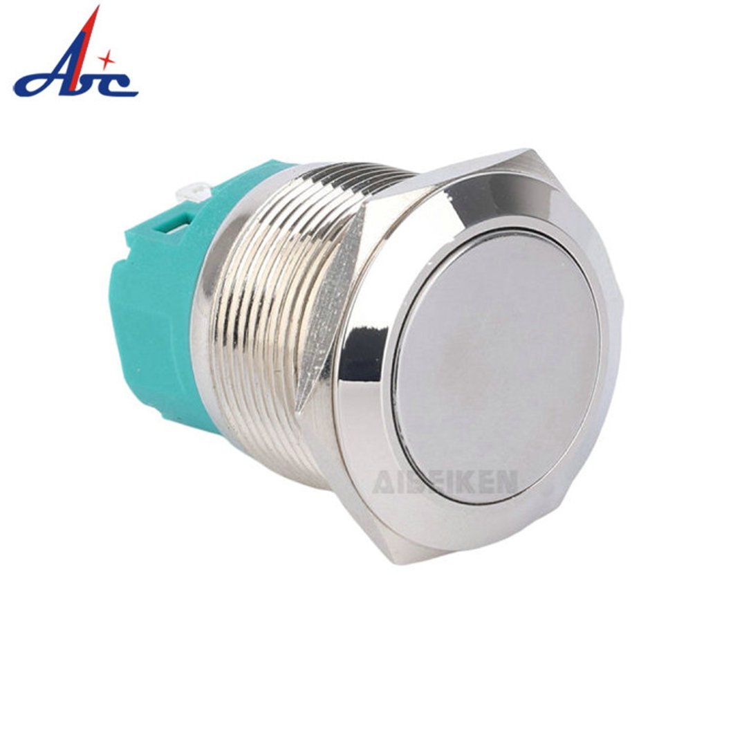 Push Button Switch 22 mm Customization Stainless Steel Momentary Latching Customized Logo Symbol Waterproof IP 67 IK 08