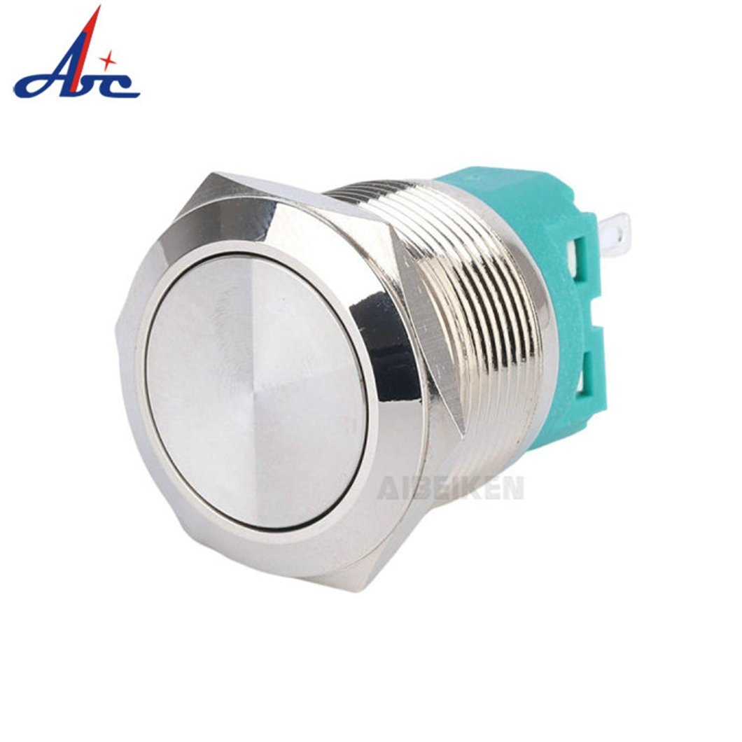 Push Button Switch 22 mm Customization Stainless Steel Momentary Latching Customized Logo Symbol Waterproof IP 67 IK 08