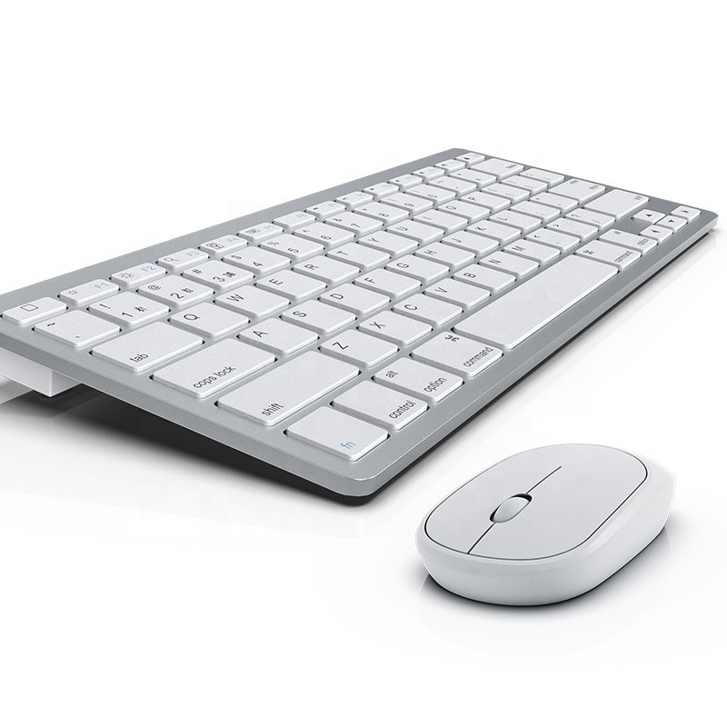 Factory wholesale bluetooth and 2.4G wireless keyboard mouse for mac OEM logo portable keyboard mouse set android phone gaming