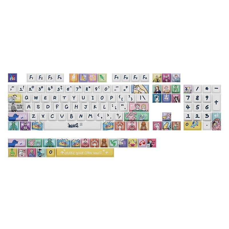 Customizable 135 Keys Pbt Doubleshot PBT 3D Printing Keycaps Mechanical Keyboard Gaming Custom DIY Keycaps