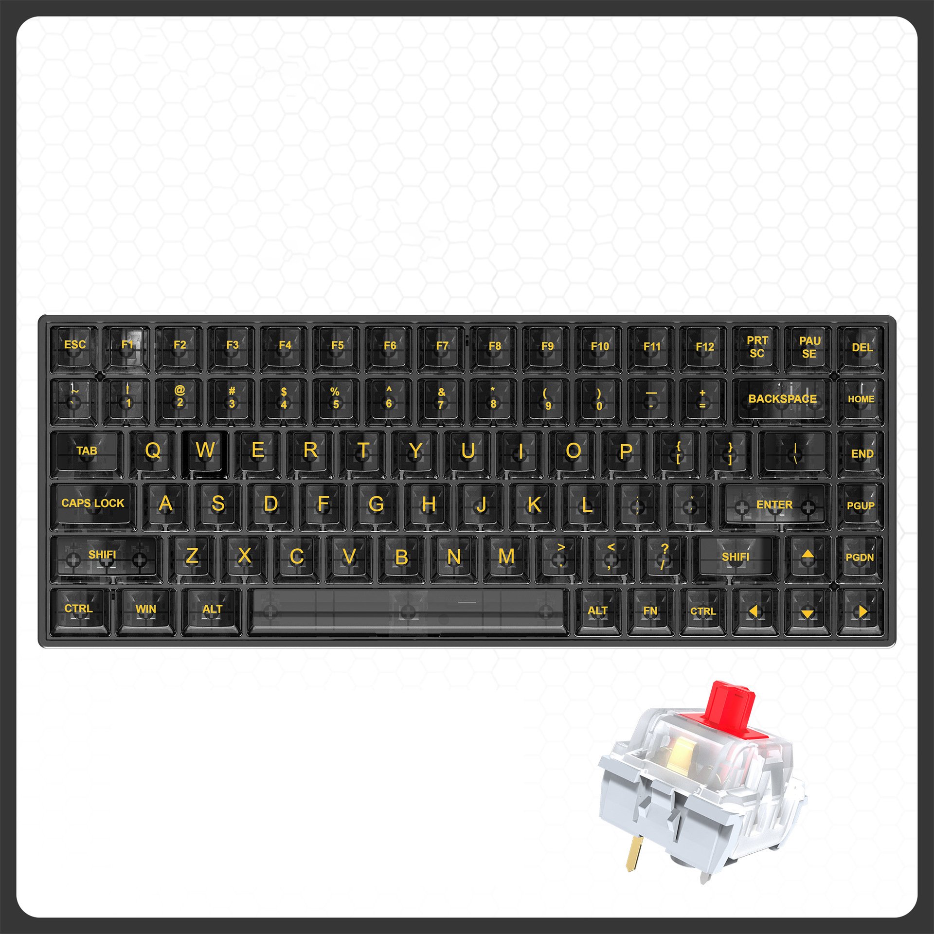 Keyboard 82 Keys Hot Swappable DIY USB Wired Wireless BT Mini RGB Gaming Red Blue Switch Mechanical Keyboard Set