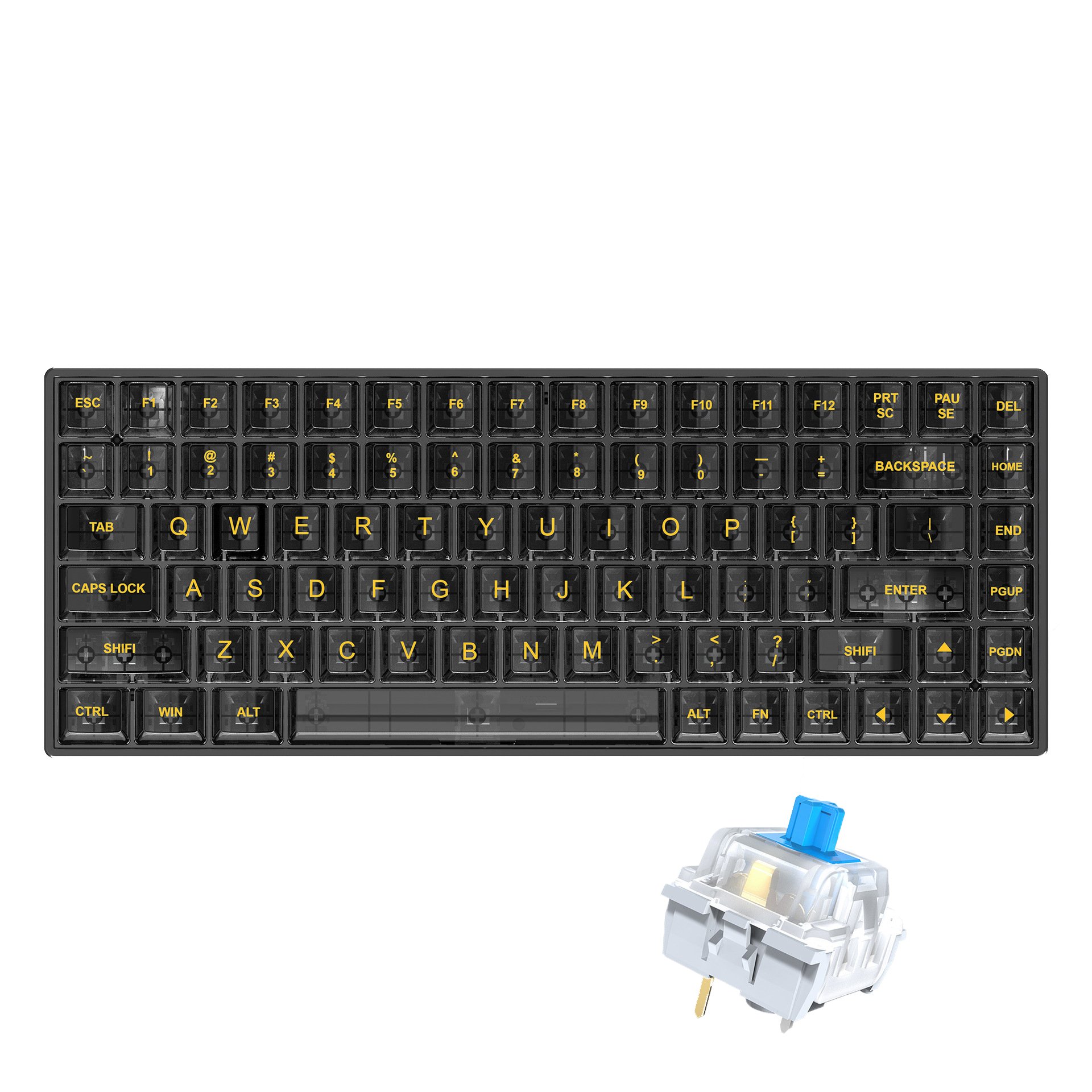 Keyboard 82 Keys Hot Swappable DIY USB Wired Wireless BT Mini RGB Gaming Red Blue Switch Mechanical Keyboard Set