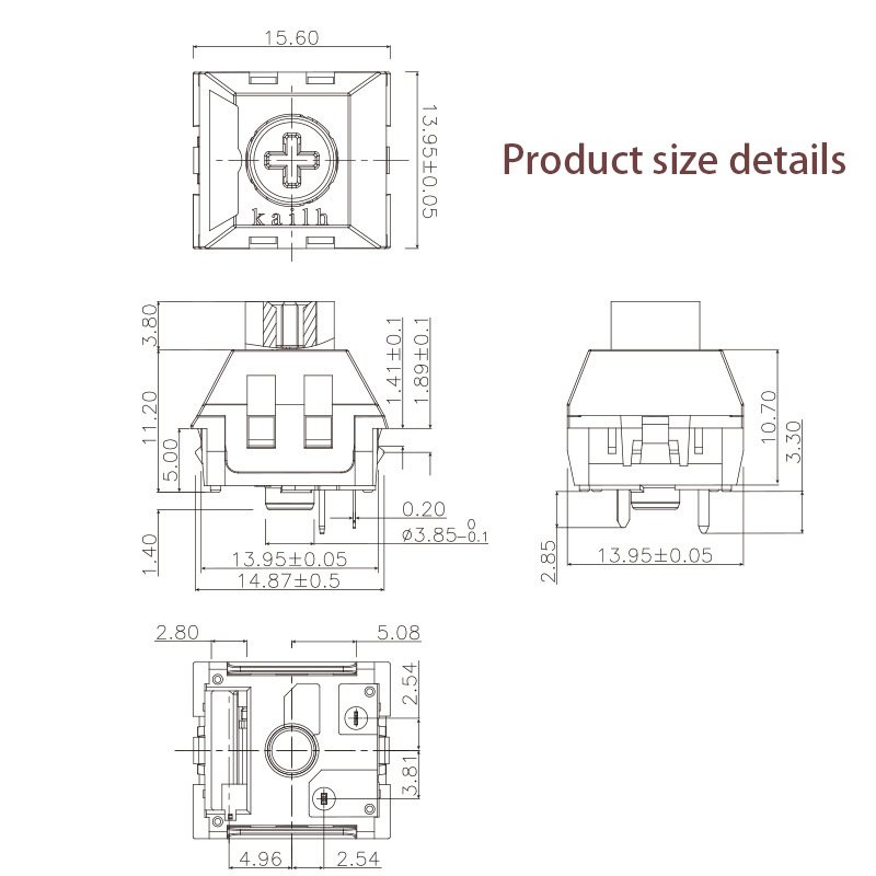 Kailh Box Deep Sea Switch Gaming Mechanical Keyboard Switch Silent 3 Pins With Light Guide Linear Blue Switch Keyboard