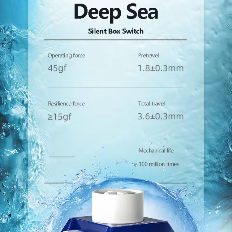 Kailh Box Deep Sea Switch Gaming Mechanical Keyboard Switch Silent 3 Pins With Light Guide Linear Blue Switch Keyboard