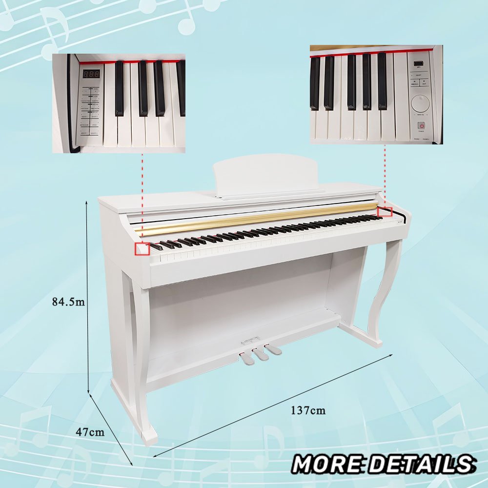 Digital Piano 88-Key Hammer Action Keyboard Slide Cover Design Professional Musical Keyboard Dual Bluetooth Multifunction YM-A90