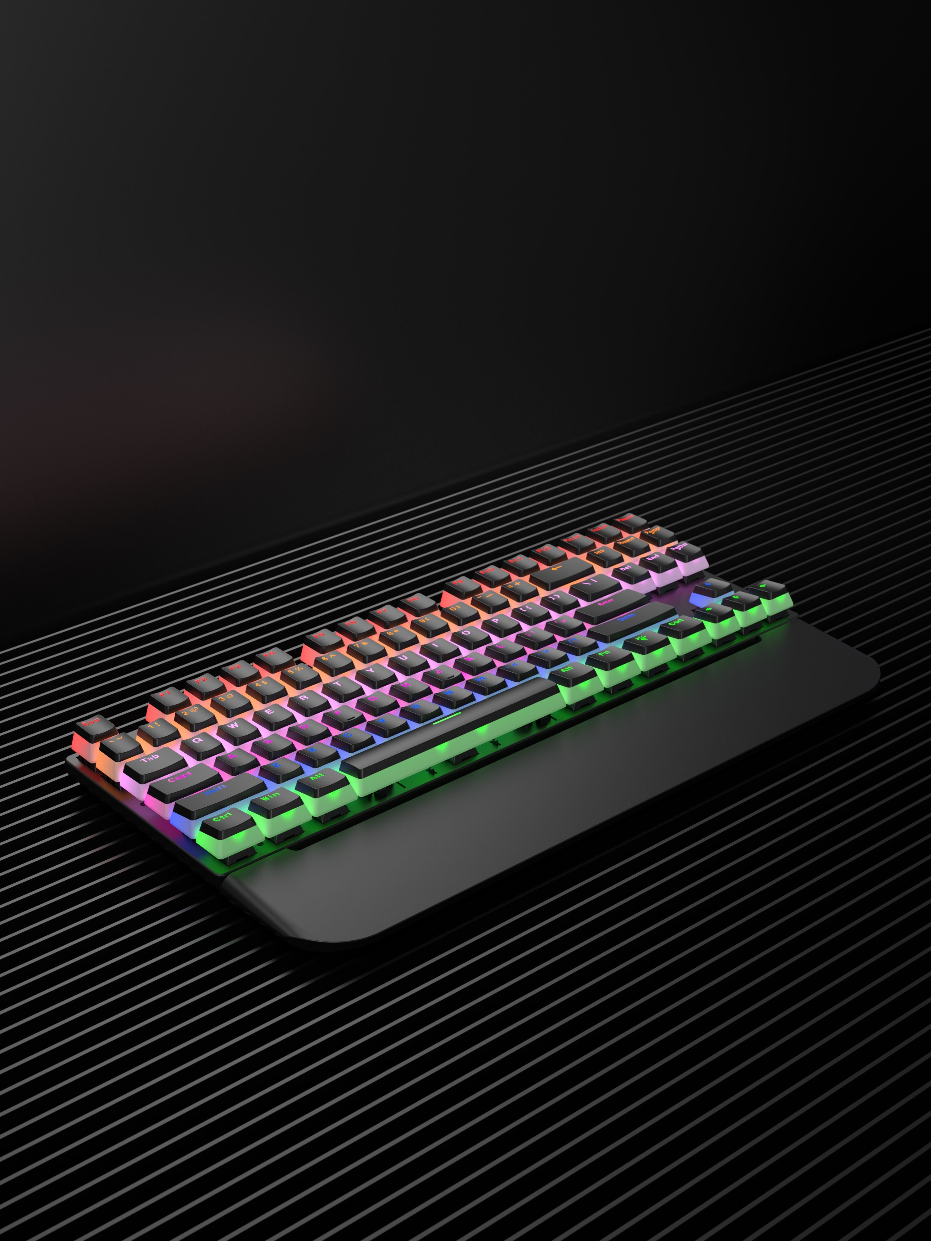Custom Wired RGB Mechanical Gaming Keyboard Mechanical Keyboard Gaming with Palm Rest