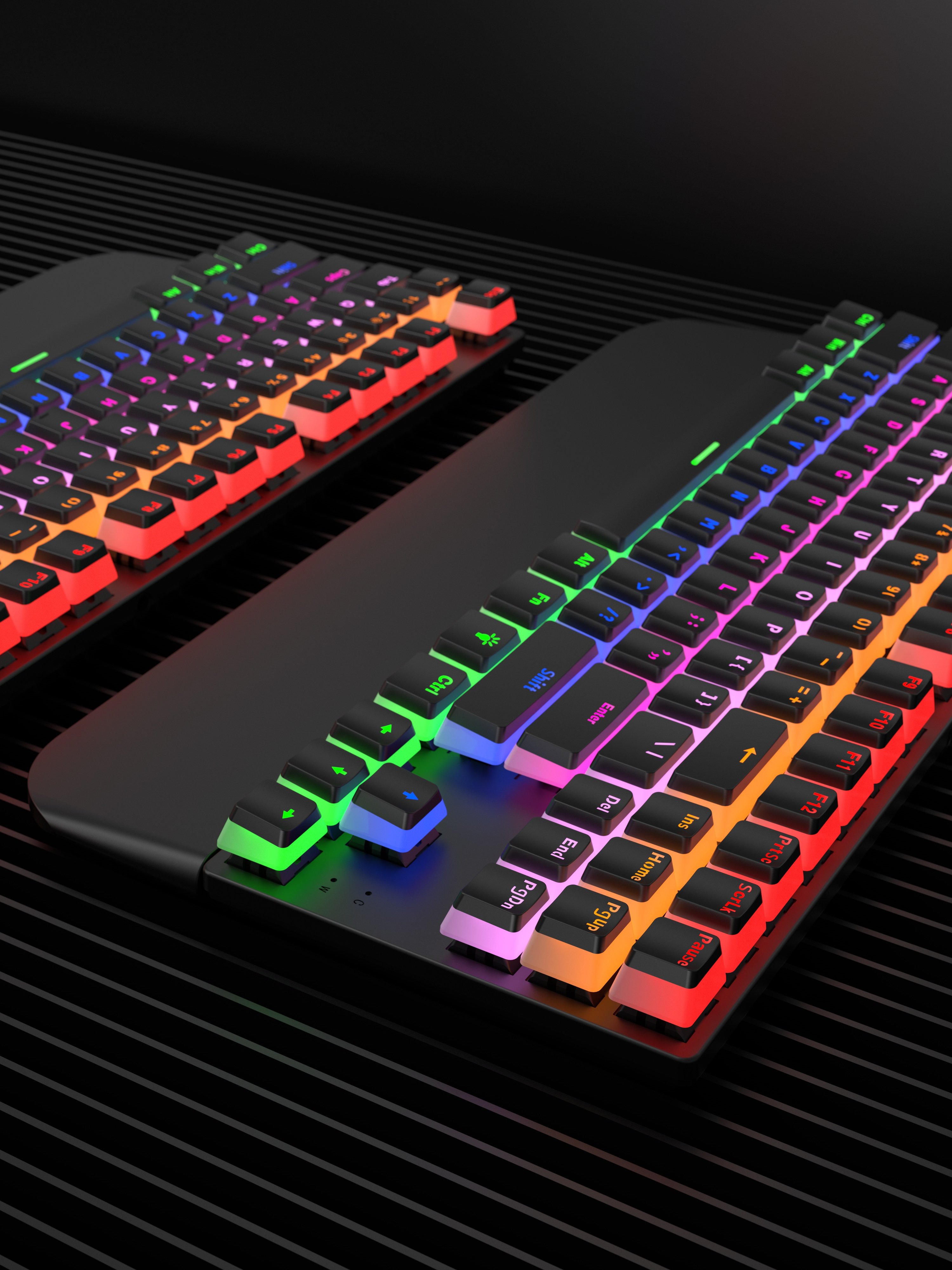 Custom Wired RGB Mechanical Gaming Keyboard Mechanical Keyboard Gaming with Palm Rest
